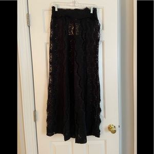 NWT Mojo Beach Black Lace Wide Leg Pants